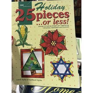 CKE Holiday 25 Pieces or Less! Tayne Stained Glass Design Pattern Book Christmas